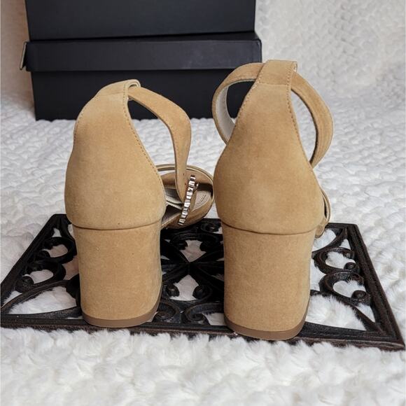 NIB Maje Farria Suede Heels in Camel, Sz 37 / US 6-6.5 - Picture 6 of 12